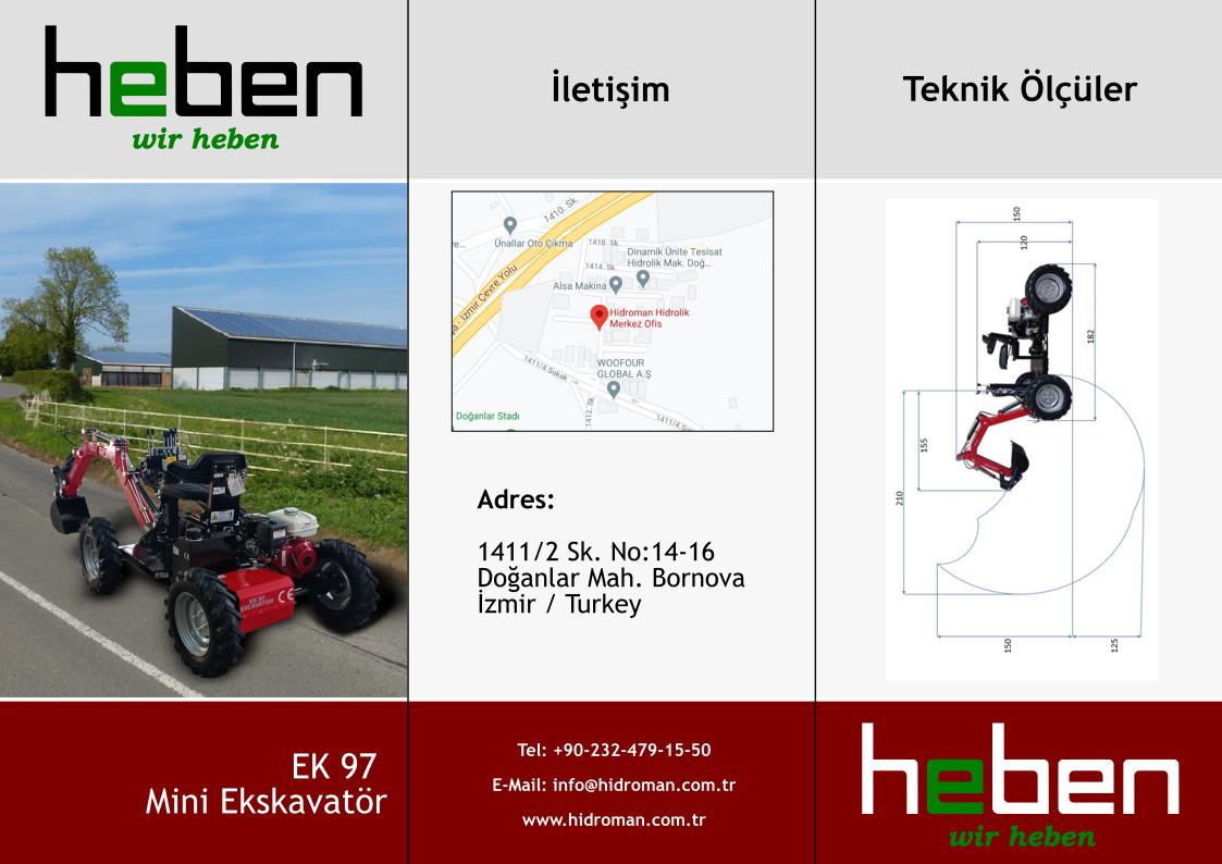 ek97 mini ekskavatör